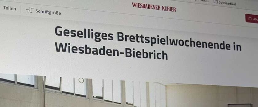 Presseschau - Geselliges Brettspielwochenende in Biebrich